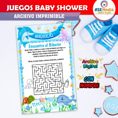 Juegos Baby Shower Safari Animalitos Zoologico Imprimible