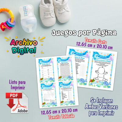 Juegos Baby Shower Safari Animalitos Zoologico Imprimible