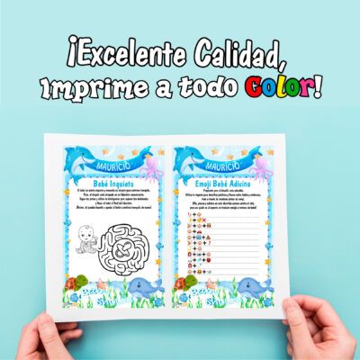 Juegos Baby Shower Safari Animalitos Zoologico Imprimible