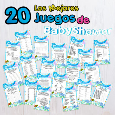 Juegos Baby Shower Safari Animalitos Zoologico Imprimible