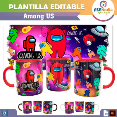 Capybara Plantilla Editable para Sublimación de Taza