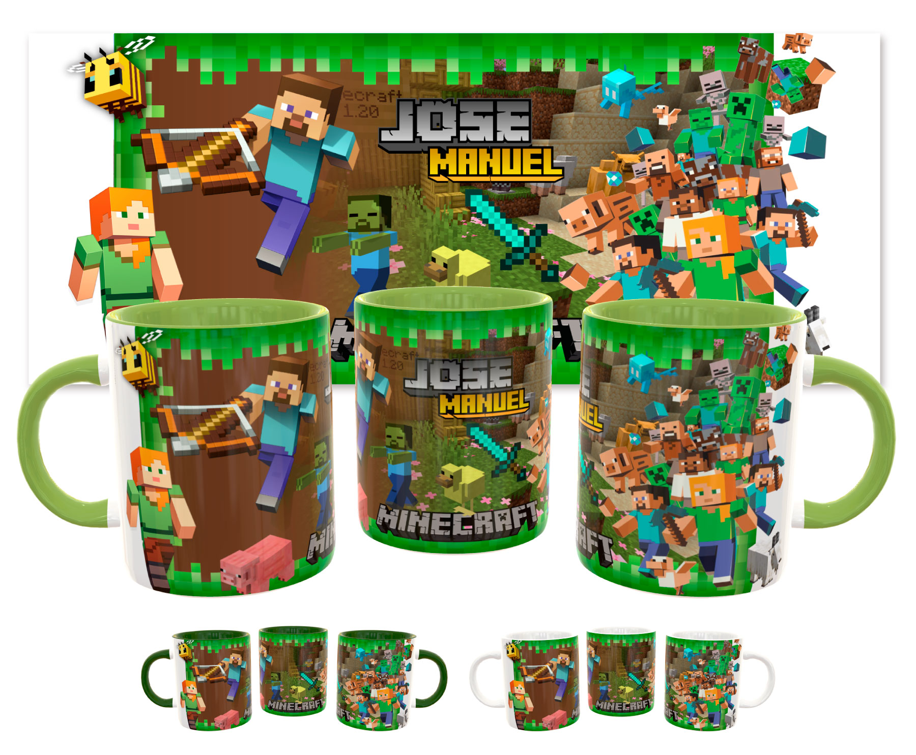 Alicia en el Pais de las Maravillas Plantilla Editable para Sublimación de Taza