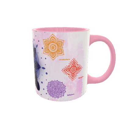 Chakras Buena Vibra Plantilla Editable para Sublimación de Taza