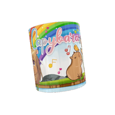 Capybara Plantilla Editable para Sublimación de Taza