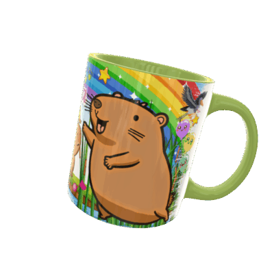 Capybara Plantilla Editable para Sublimación de Taza
