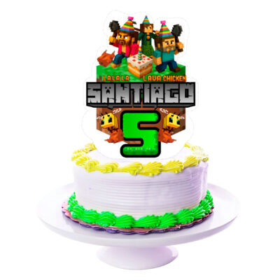 Minecraft Cake Topper Letrero Imprimible para Pastel