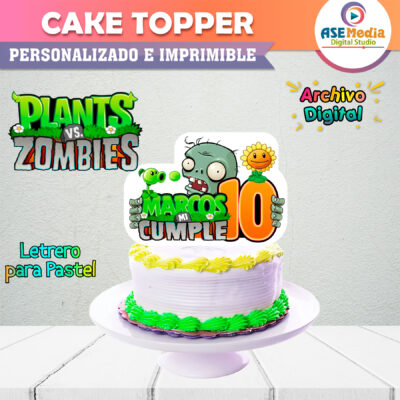 CKTPDIGPMINET02 Cake Topper Letrero Imprimible para Pastel