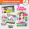 Lara Campos, Rana Rhenné Etiquetas Escolares Editables