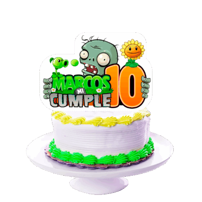 Plantas vs Zombies Cake Topper Letrero Imprimible para Pastel (copia)