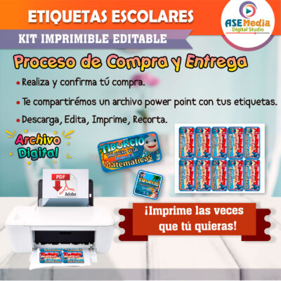 Brainrot, Tralalero Tralala Etiquetas Escolares Editables