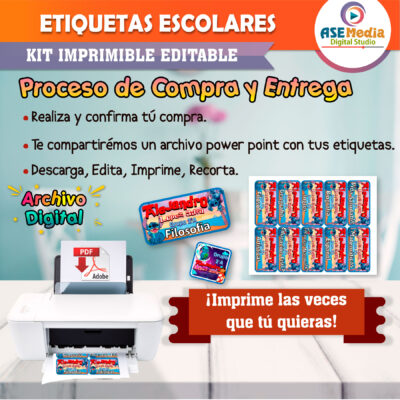 Brainrot, Tralalero Tralala Etiquetas Escolares Editables