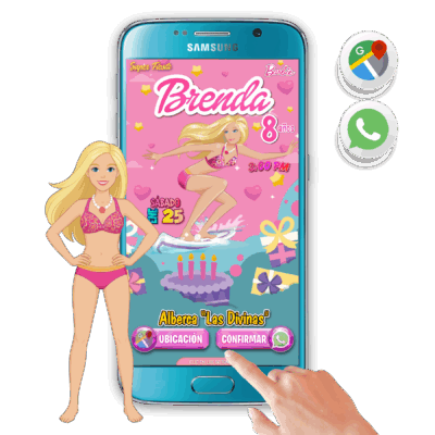 Barbie Piscina – Invitación Interactiva de Cumpleaños para WhatsApp
