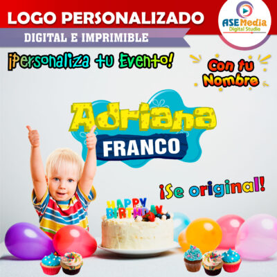 Bob Esponja Logo Personalizado con Nombre