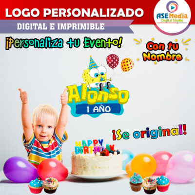 Baby Bob Esponja Logo Personalizado con Nombre