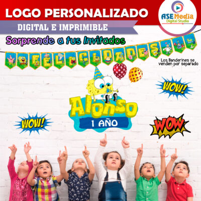 Baby Bob Esponja Logo Personalizado con Nombre
