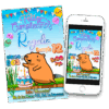 Capybara para Niño – Invitación Digital de Cumpleaños