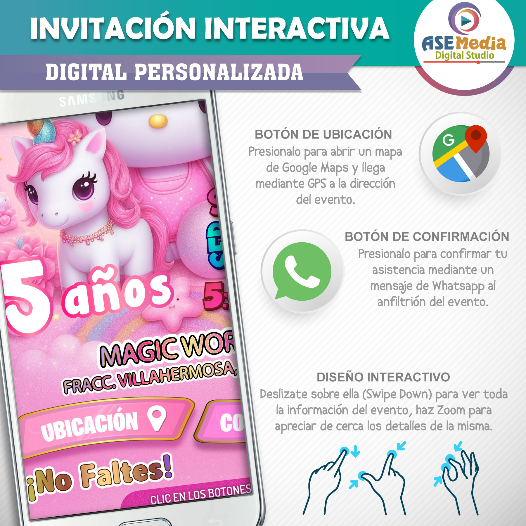 La Princesa Sofia – Invitación Interactiva de Cumpleaños para WhatsApp