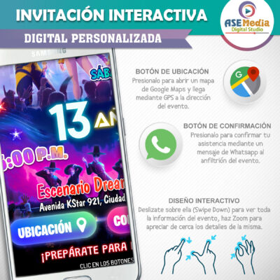 KPOP Demon Hunters – Invitación Interactiva de Cumpleaños para WhatsApp