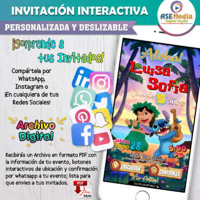 Soy Luna – Invitación Interactiva de Cumpleaños para WhatsApp
