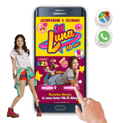 Soy Luna – Invitación Interactiva de Cumpleaños para WhatsApp