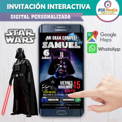 Star Wars, Arturito R2-D2 – Invitación Interactiva de Cumpleaños para WhatsApp