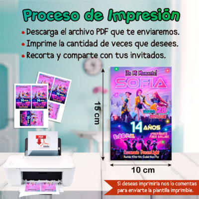 KPOP Demon Hunters – Invitación Digital de Cumpleaños
