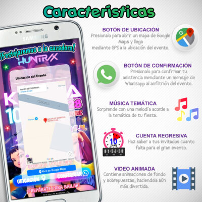 Huntrix, KPOP Demon Hunters – Invitación Web Musical de Cumpleaños