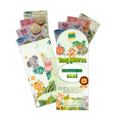 Baby Shower, Safari – Sobre Personalizado para Dinero