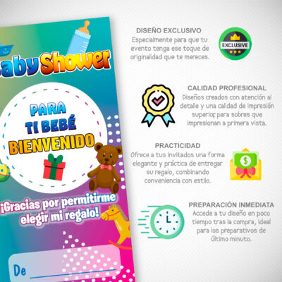 Baby Shower, Safari – Sobre Personalizado para Dinero