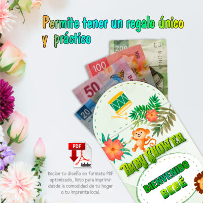 Quince Años Rosa Dorado – Sobre Personalizado para Dinero