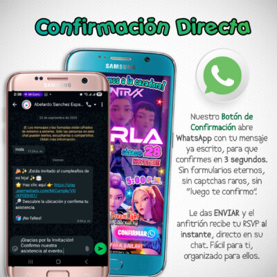 Huntrix, KPOP Demon Hunters – Invitación Web Musical de Cumpleaños