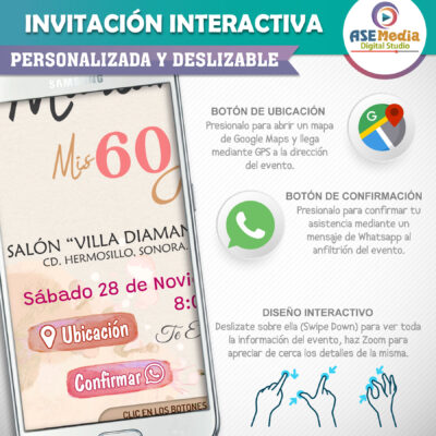 Mi Cumpleaños con Flores Rojas – Invitación Interactiva de Cumpleaños para WhatsApp
