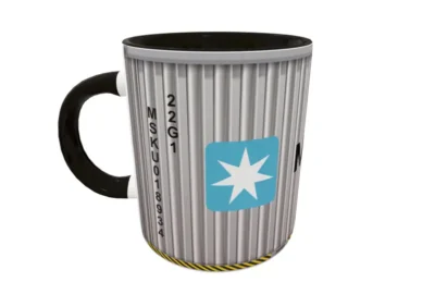 Contenedor MAERSK · Plantilla editable para taza de sublimación