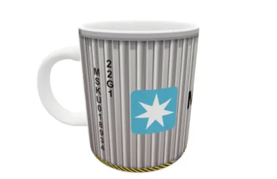 Contenedor MAERSK · Plantilla editable para taza de sublimación