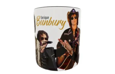 Enrique Bunbury · Plantilla editable para taza de sublimación