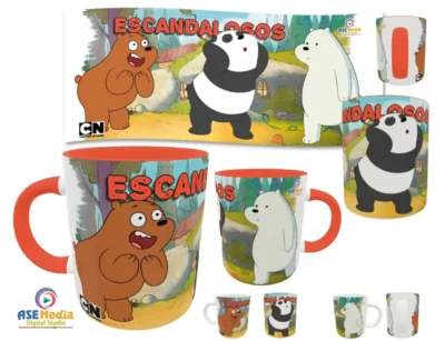 Escandalosos · Plantilla editable para taza de sublimación