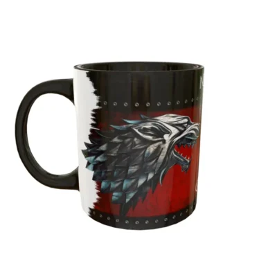 House Stark Coffee is coming · Plantilla editable para taza de sublimación