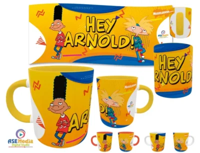 Hey Arnold! · Plantilla editable para taza de sublimación