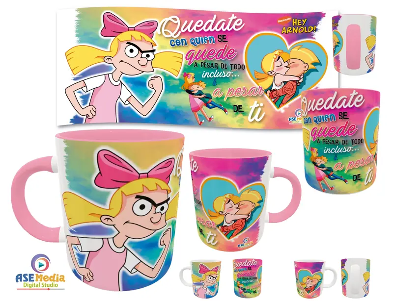 Hey Arnold! 03 · Plantilla editable para taza de sublimación