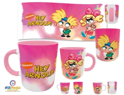 Hey Arnold! 04 · Plantilla editable para taza de sublimación
