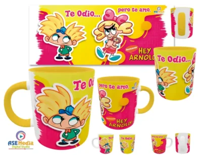 Hey Arnold! 05 · Plantilla editable para taza de sublimación