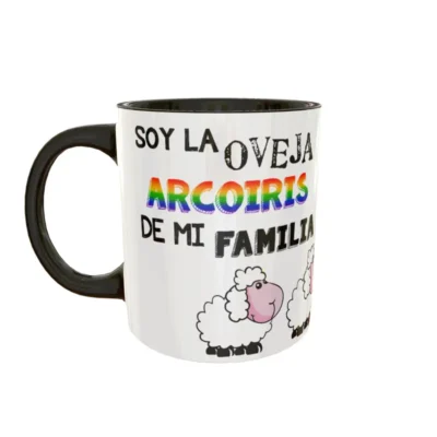 Soy la Oveja Arcoiris · Plantilla editable para taza de sublimación