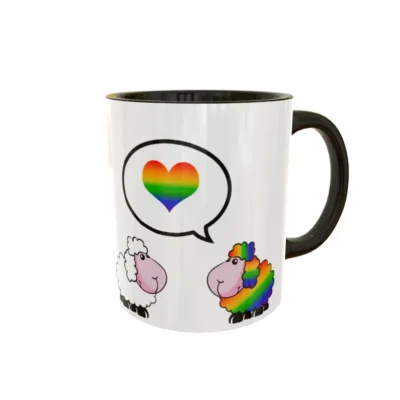 Soy la Oveja Arcoiris · Plantilla editable para taza de sublimación