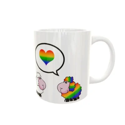 Soy la Oveja Arcoiris · Plantilla editable para taza de sublimación
