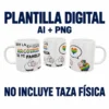 Soy la Oveja Arcoiris · Plantilla editable para taza de sublimación