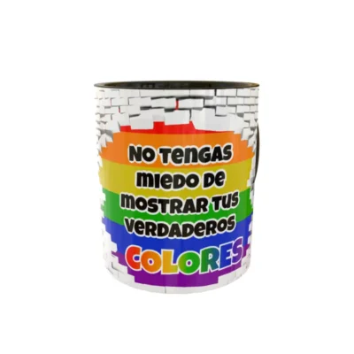 No Tengas Miedo · Plantilla editable para taza de sublimación