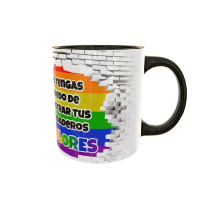 No Tengas Miedo · Plantilla editable para taza de sublimación