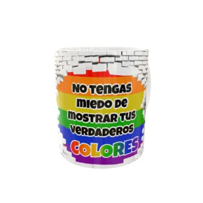 No Tengas Miedo · Plantilla editable para taza de sublimación