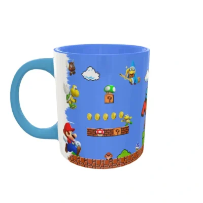 Mario Bros · Plantilla editable para taza de sublimación