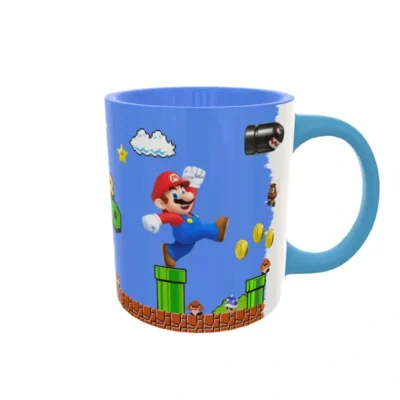 Mario Bros · Plantilla editable para taza de sublimación